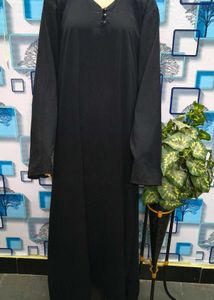 Elegant Black Burqa Nida Fabric Smoothly