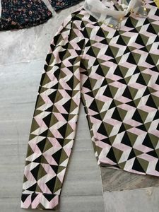 Chic Floral &amp; Geometric Print Tops