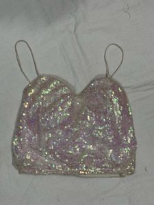 Sparkling Sequin Crop Top