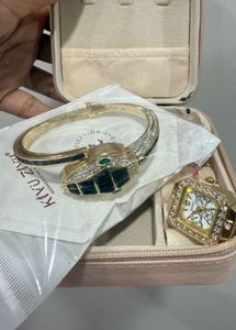 (New) Gold Snake Watch &amp; Ring set