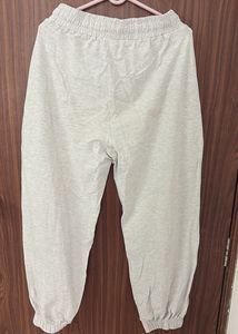Grey Jogger Pants with Zipper Details
