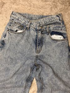 Acid Wash Wide Leg Jeans