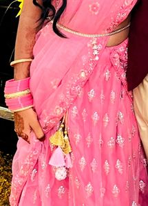 Pink Embroidered Lehenga Choli