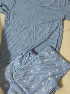 Cute Blue Pajama Set