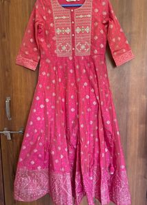 Pink Anarkali Gown