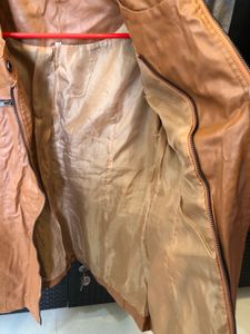 Brown Faux Leather Jacket