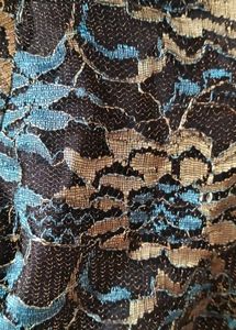 Blue Black Tailor Stiched Lace blouse