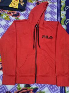 Fila Red Zip-Up Hoodie