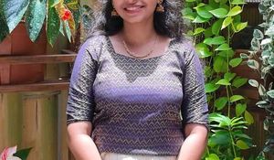 Dark Blue Crop Top For Pattupavada