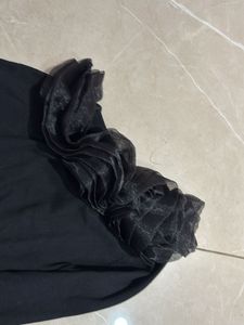 Black sheer sleeve top
