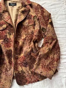Vintage Floral Print Blazer