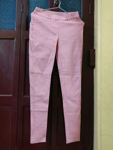 Pink Coloured Jeggings For Girls