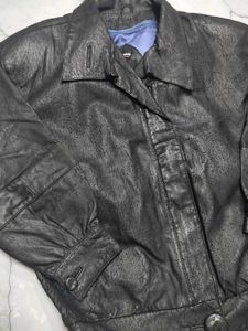 Vintage textured leather Jacket