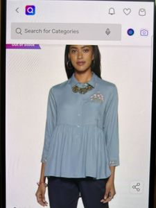 westside Embroidered Grey Tunic Top