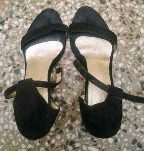Stylish Black Suede Heels