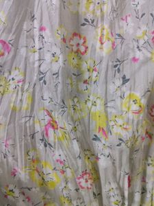 Size XS, Floral Print Dress, Sleeves Included
