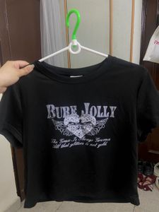 Black Graphic Print T-Shirt