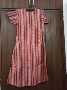 Beautiful Striped Buti Work Kurta Set