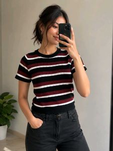 Striped Knit Top