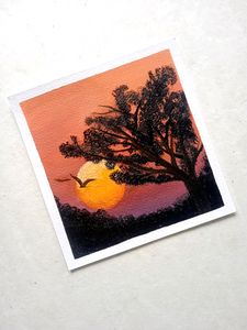 Sunset Painting Tree