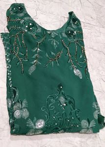 Emerald Green Embellished Kurta