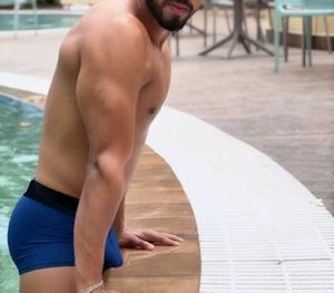 Men's Blue mini trunks