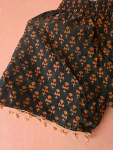 Boho Print Shorts with Tassel Detail