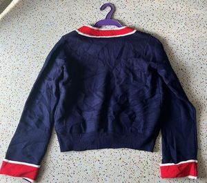 Retro Style Navy Cardigan