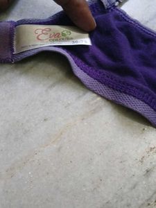 Purple Star Print Bra