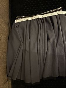 Chic Grey Skirt with Embellished Waistband