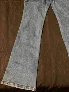 Flared Blue Denim Jeans