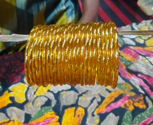 Golden Glass Bangles