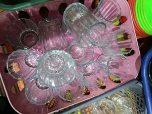 Set of 6 Glasses. (Not crystal clear)