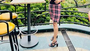 Pink Plaid Mini Skirt
