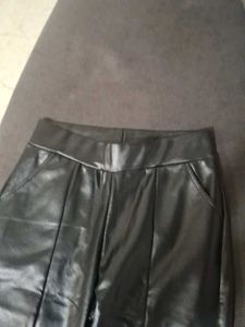 Black Faux Leather Pants