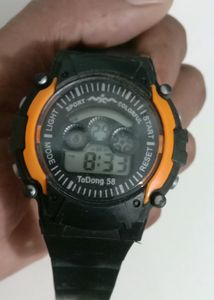 Boys Watch Green Lignt Alarm