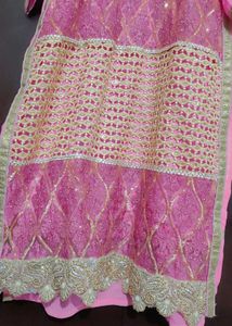 Pink Partywear Kurti For 42 Bust