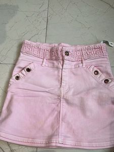 Cute Denim &amp; Pink Skirts (2 pcs)