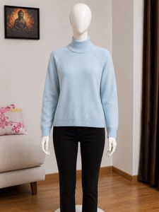 Light Blue Turtleneck Sweater