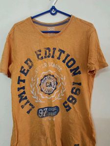 Orange Graphic Print T-Shirt