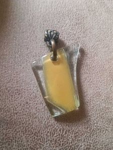 Unique Yellow Glass Pendant