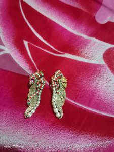 Elegant Feather Drop Earrings