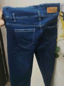 Stylish Blue High-Waisted Jeans