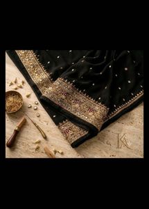 Black Embroidered Saree