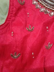 Stunning Red Embellished Blouse