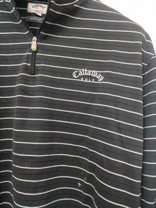 Callaway Golf Striped 1/4 Zip Pullover Shirt