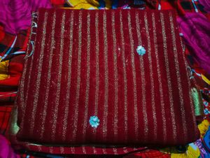 Red and Gold Saree