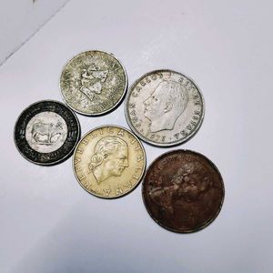 1970s-80s Foreign coins rare