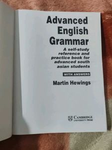 Advanced English Grammar By Martin Hewings
