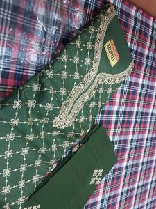 Beautiful green dress material 💕